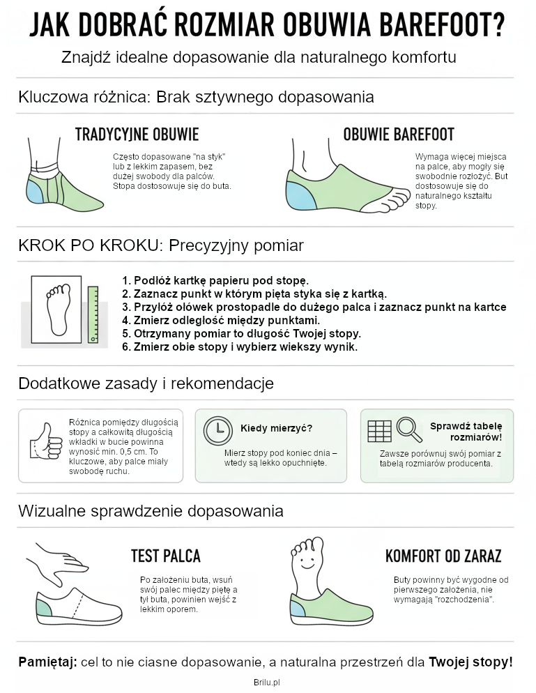 Jak dobrać rozmiar obuwia barefoot?