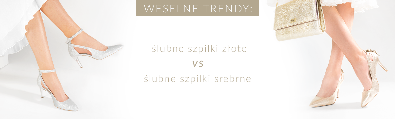 Weselne trendy: ślubne szpilki złote vs ślubne szpilki srebrne