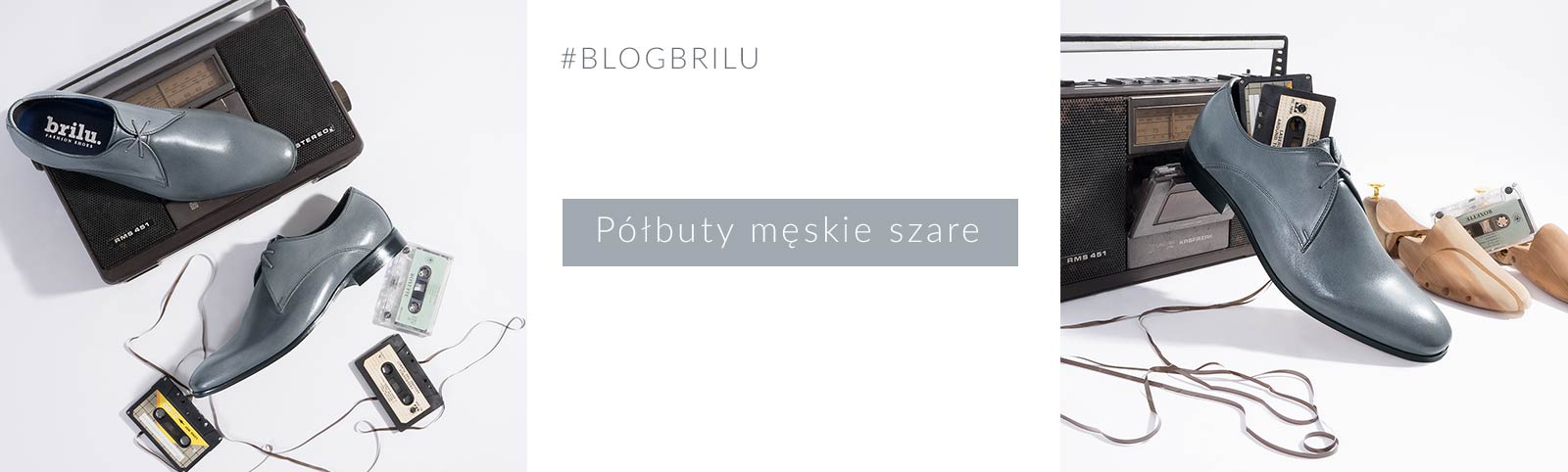 Półbuty męskie szare