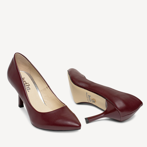 Klasyczne eleganckie szpilki Sydney bordowe