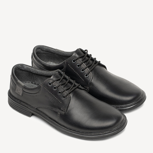 Casualowe półbuty ze skóry naturalnej Felix czarne