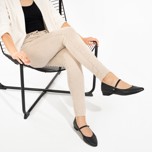 Balerinki z paskiem Joanne czarne