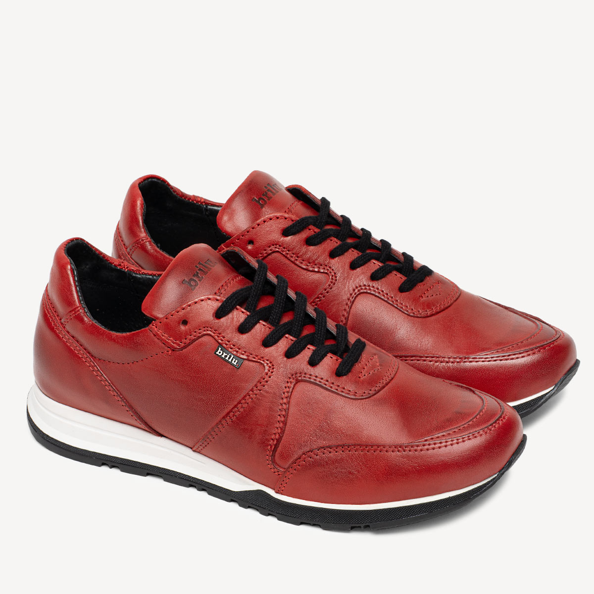 Sportowe męskie półbuty sneakersy Jeffrey czerwone