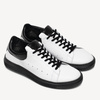Męskie skórzane sneakersy trampki Bayard białe