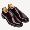 Skórzane wizytowe półbuty męskie oksfordy Daniel bordowe