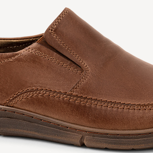 Skórzane wsuwane półbuty Ricardo brązowe