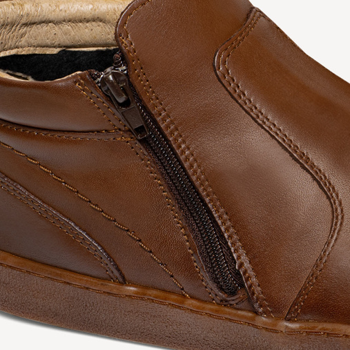 Skórzane trzewiki męskie barefoot Anders brązowe