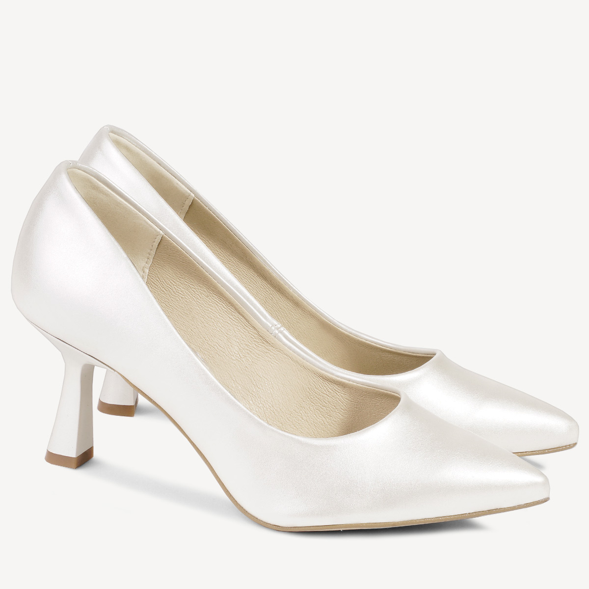 Ślubne perłowe szpilki Ashley ivory