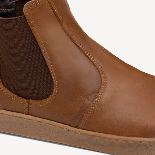 Skórzane sztyblety męskie barefoot Kenneth brązowe