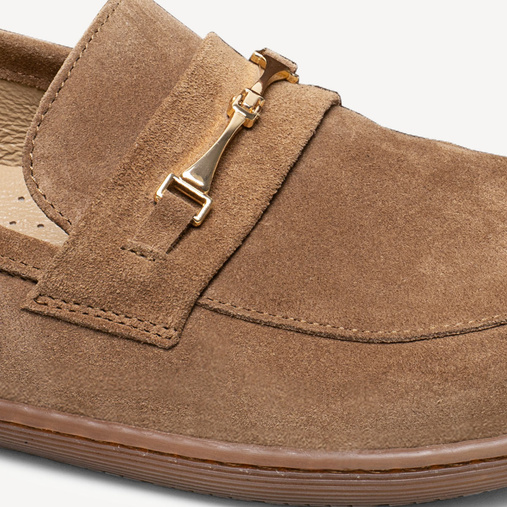 Zamszowe mokasyny damskie barefoot Elisse brązowe