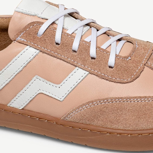 Skórzane minimalistyczne sneakersy barefoot River różowe