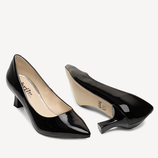 Klasyczne lakierowane szpilki Zoey czarne