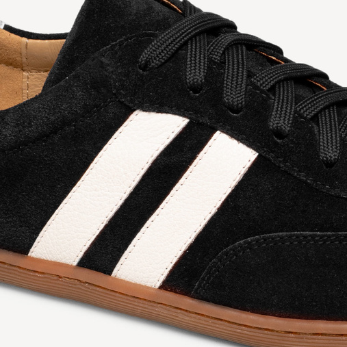 Zamszowe damskie sneakersy barefoot Mocca czarne