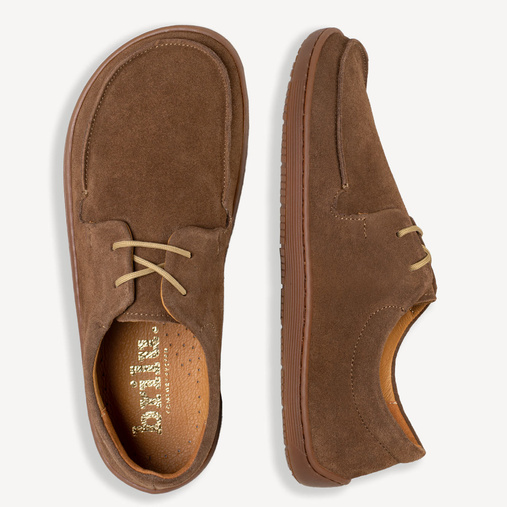 Skórzane mokasyny damskie barefoot Rubby brązowe