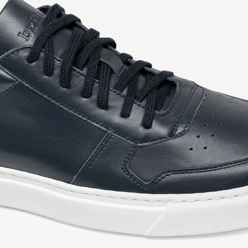 Skórzane sneakersy męskie Jayden granatowe