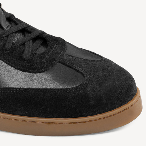 Skórzane sneakersy męskie Everett czarne