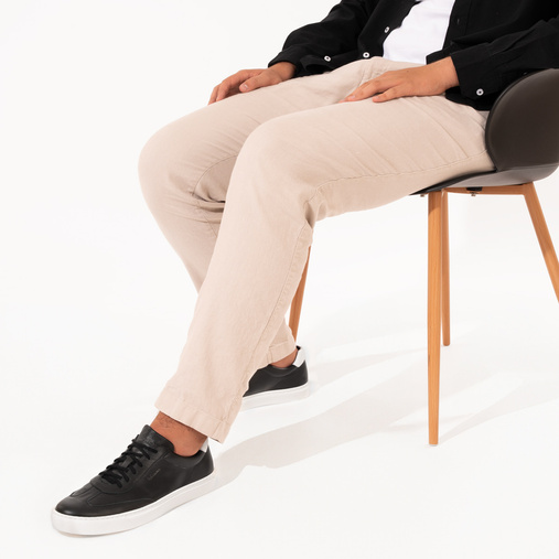 Skórzane sneakersy męskie Maxwell czarne
