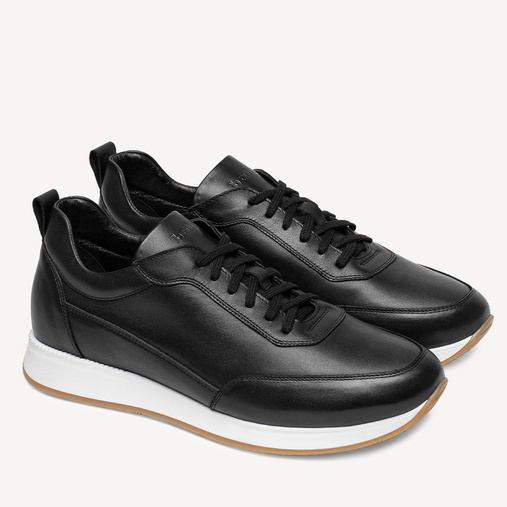 Skórzane sneakersy męskie Davis czarne