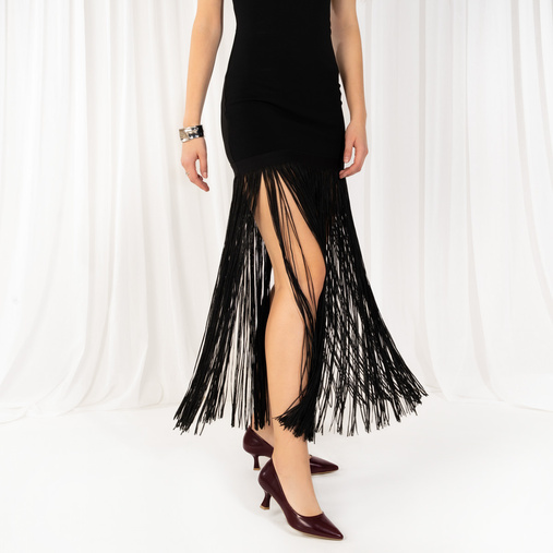 Klasyczne eleganckie szpilki Charity bordowe