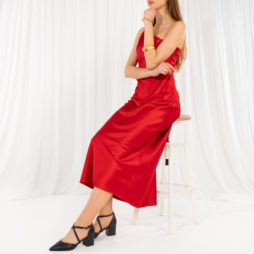 Eleganckie czółenka z paskami Kristen czarne