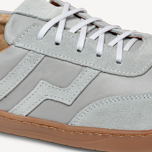 Skórzane minimalistyczne sneakersy barefoot River niebieskie