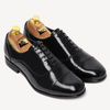 Skórzane wizytowe półbuty męskie oksfordy Kingsley czarne