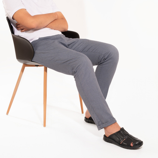 Skórzane klapki męskie Darwin czarne