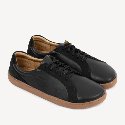 Skórzane buty minimalistyczne barefoot Brooklyn czarne