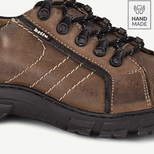 Buty trekkingowe skórzane Hektor brązowe