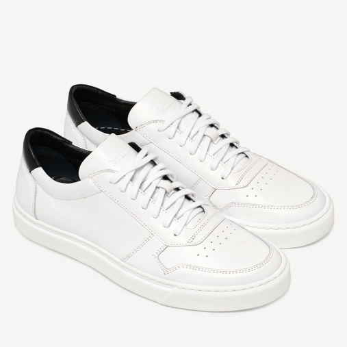 Skórzane sneakersy męskie Jayden białe