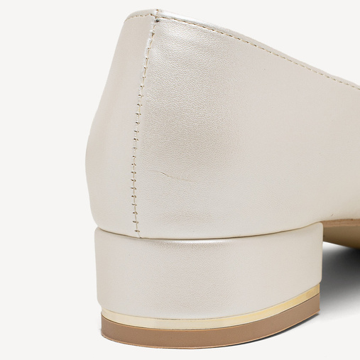 Ślubne perłowe balerinki z ozdobą z perełek Gracie ivory