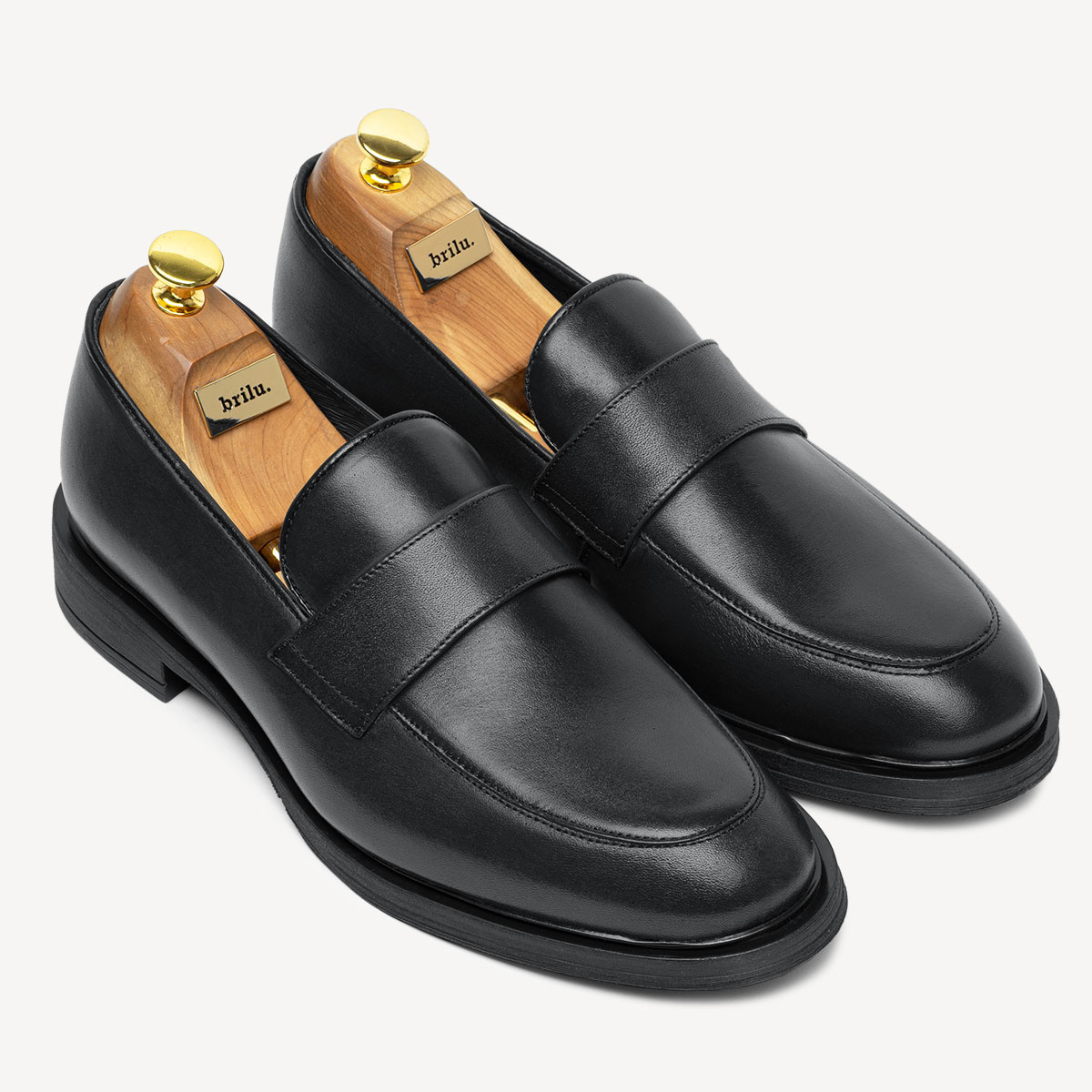 Skórzane loafersy męskie Draco czarne