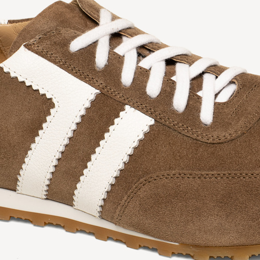 Skórzane sneakersy barefoot damskie anatomiczne Journey brąz taupe