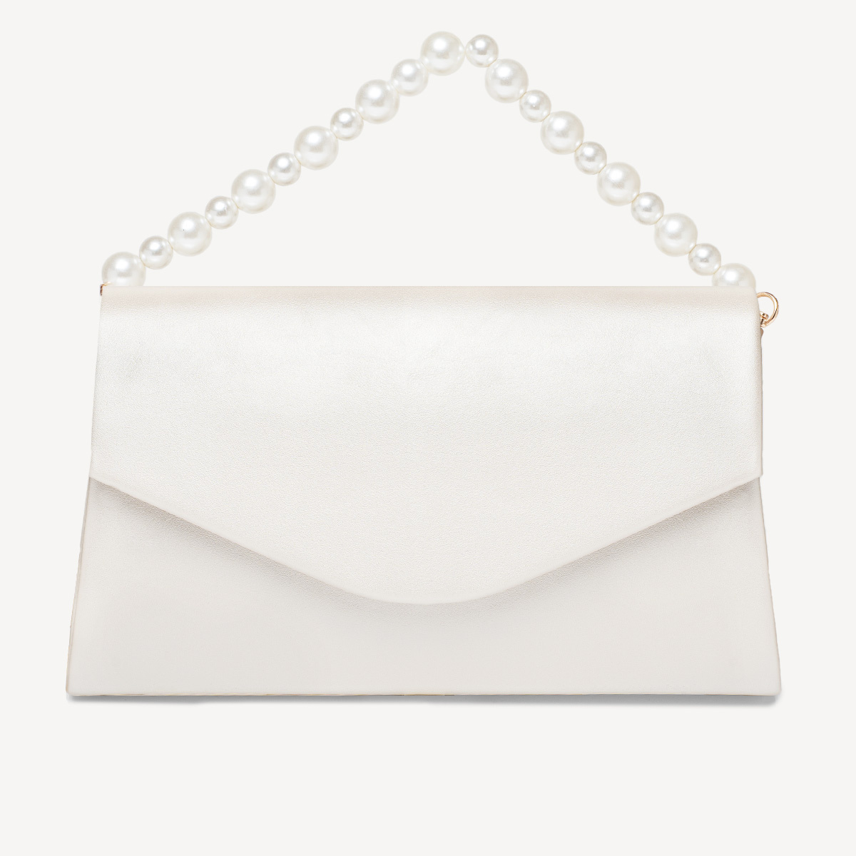 Ślubna kopertówka z perełkową rączką Nicolle ivory
