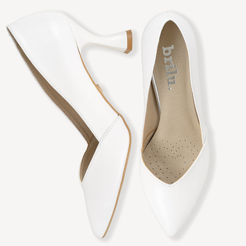 Ślubne klasyczne szpilki Marilla białe