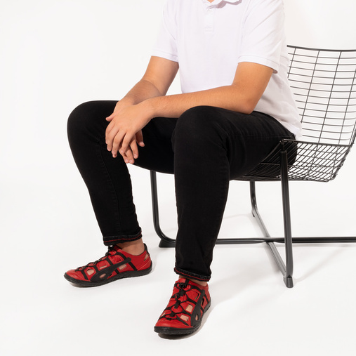 Męskie sandały trekkingowe turystyczne Ottis czerwone