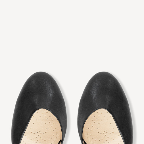 Balerinki z paskami Donna czarne