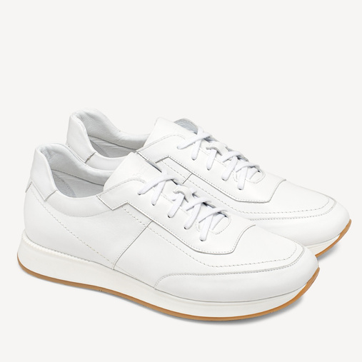 Skórzane sneakersy męskie Ryder białe