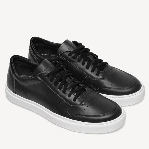 Skórzane sneakersy męskie Jayden czarne