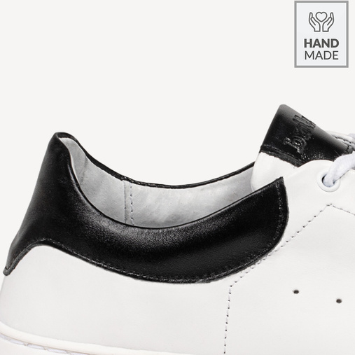 Męskie skórzane sneakersy trampki Drake białe