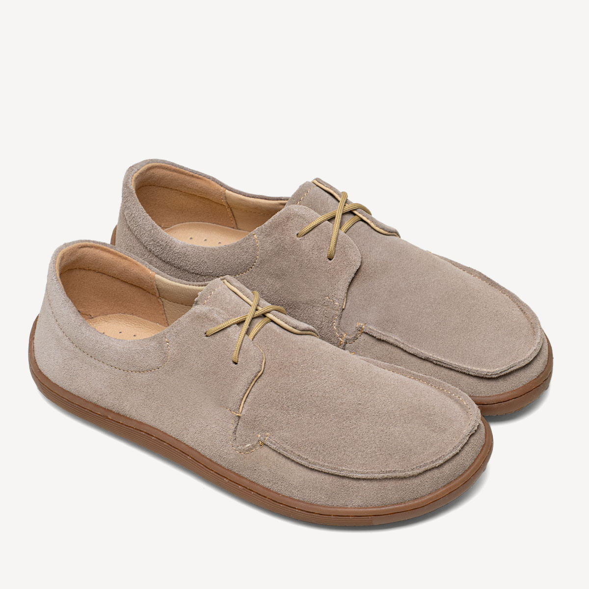 Skórzane mokasyny damskie barefoot Rubby beżowe