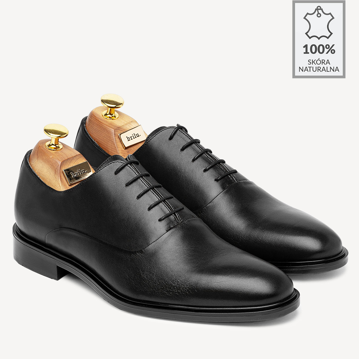 Buty męskie wizytowe skórzane Sebastiano czarne