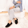Zamszowe mokasyny damskie barefoot Maraya czarne