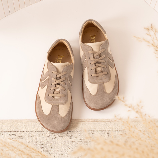 Skórzane damskie sneakersy barefoot Astoria beżowe