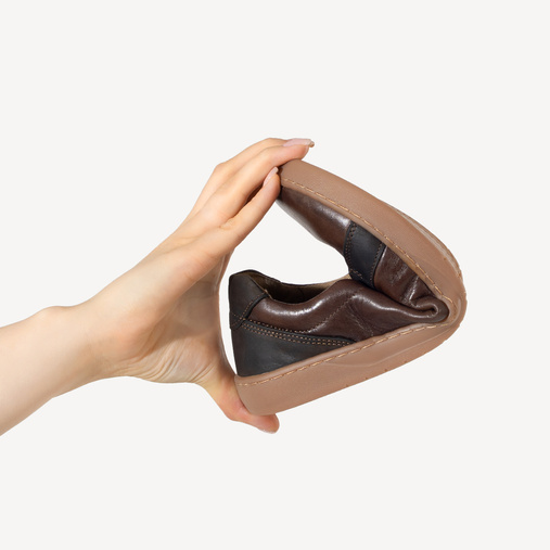 Skórzane buty minimalistyczne barefoot Brooklyn brązowe