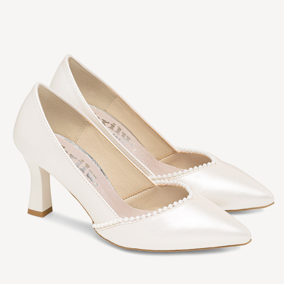 Ślubne ozdobne szpilki z perełkami Arisell ivory