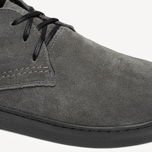 Skórzane zimowe trzewiki barefoot Sean szare