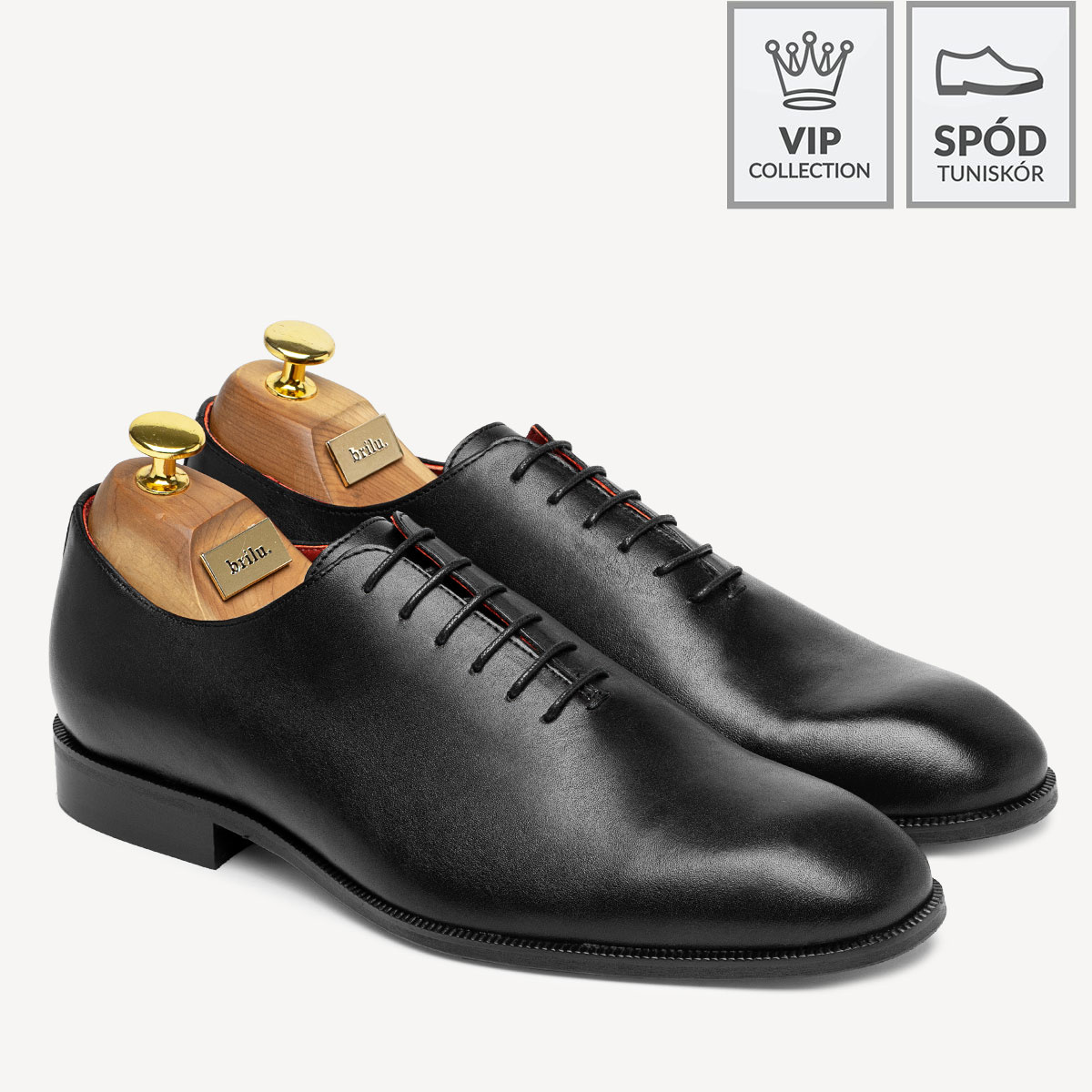Skórzane buty wizytowe Karl czarne