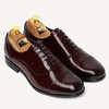 Skórzane wizytowe półbuty męskie oksfordy Kingsley bordowe