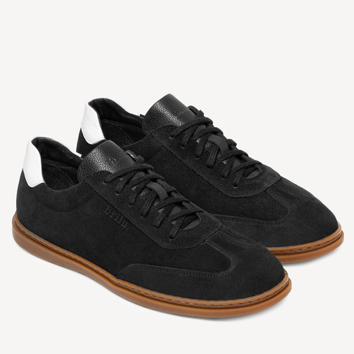 Skórzane sneakersy męskie Walker czarne